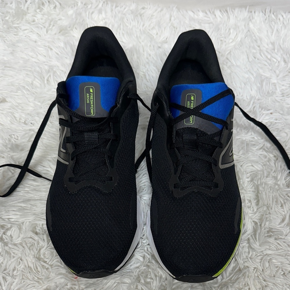 New Balance Mens Black/Pixel Green Arishi v4 Running Shoes Sz 14 New Condition